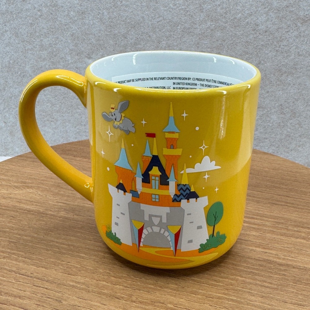 Disney Minnie Mouse Mom Disneyland Mug 17oz Yellow Disneycore Souvenir Castle - Picture 3 of 8